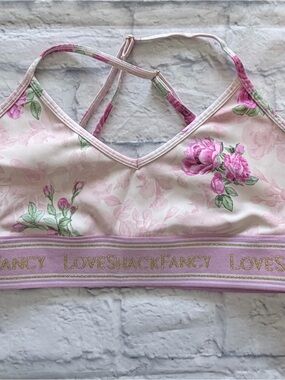 LoveShackFancy Kylin Bra S | Floral Print Sports Bra